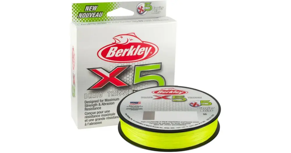 Sezónní Sleva Berkley Splétaná Šňůra X5 Flame Green 150 m-Průměr 0,14 mm / Nosnost 14,2 kg