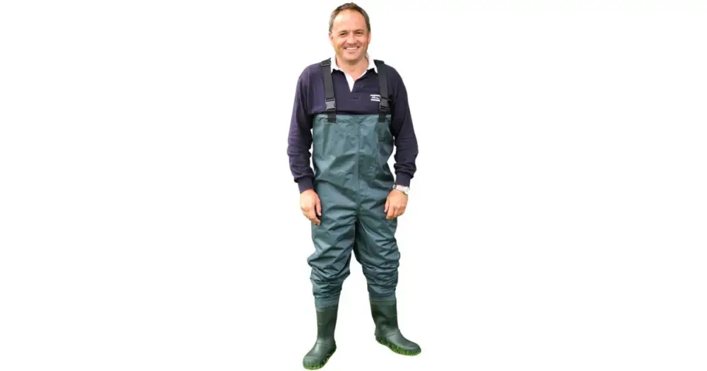 Oblíbený Shakespeare Prsačky Sigma Nylon PVC Vhest Wader Cleated Sole-Velikost 11