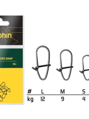 Značkový Delphin Karabinka Fastlock Micro Snap 10 ks