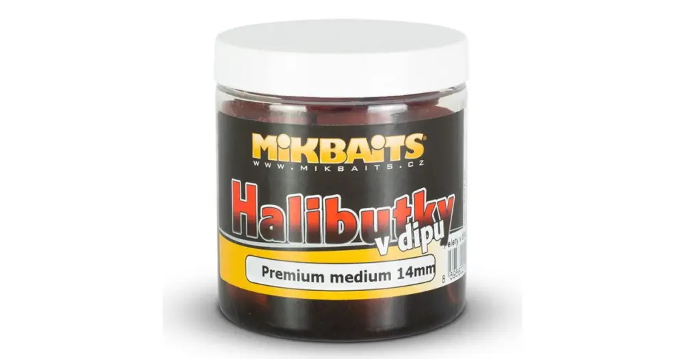 Výprodej Mikbaits Pelety Halibutky v Dipu 8 mm 150 ml - Švestka halibut