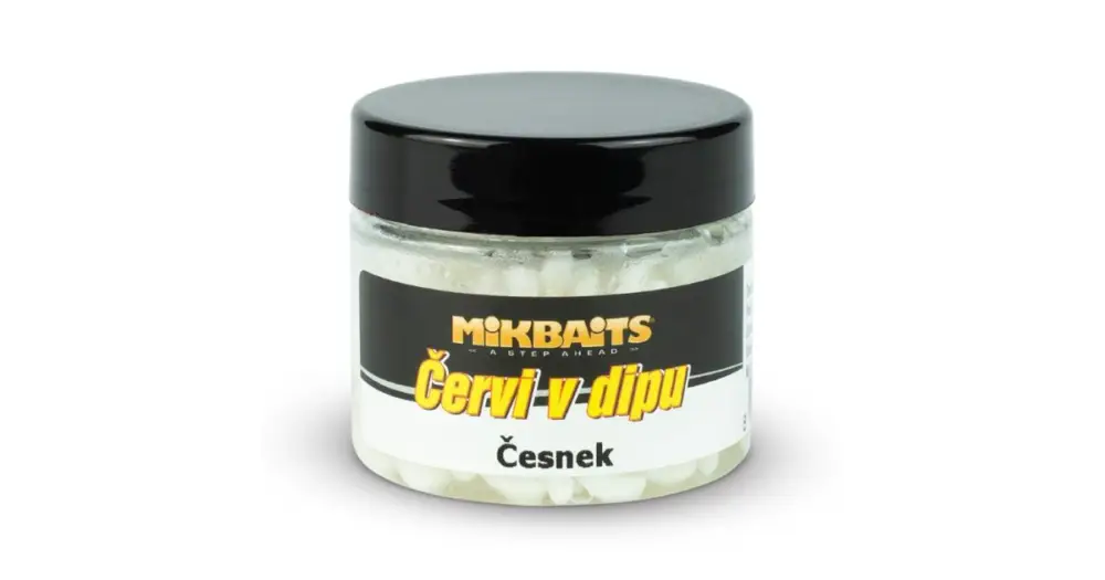 Rychlé Dodání Mikbaits Červi v Dipu 50 ml - Česnek