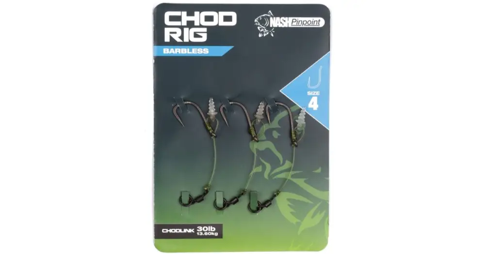 Nash Návazec Chod Rig Barbless-Velikost 4 / Nosnost 13,6 kg Dokud Zásoby Vydrží