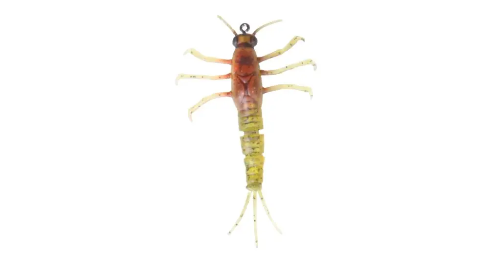 Výprodej Savage Gear Gumová nástraha 3D TPE Mayfly Nymph Olive - 5 cm 2,5 g