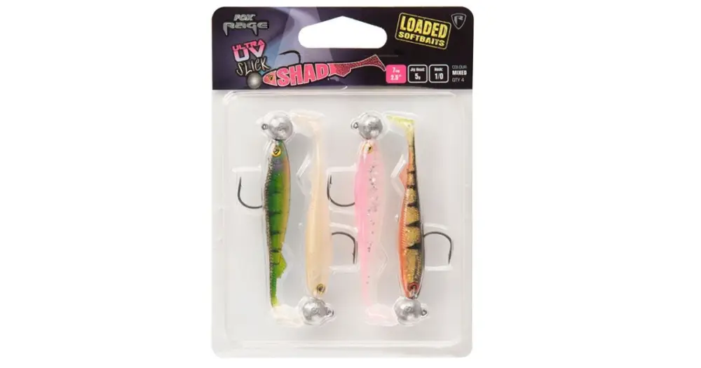 Fox Rage Gumová Nástraha UV Slick Shad Loaded - 9 cm 7 g Bezpečná Platba
