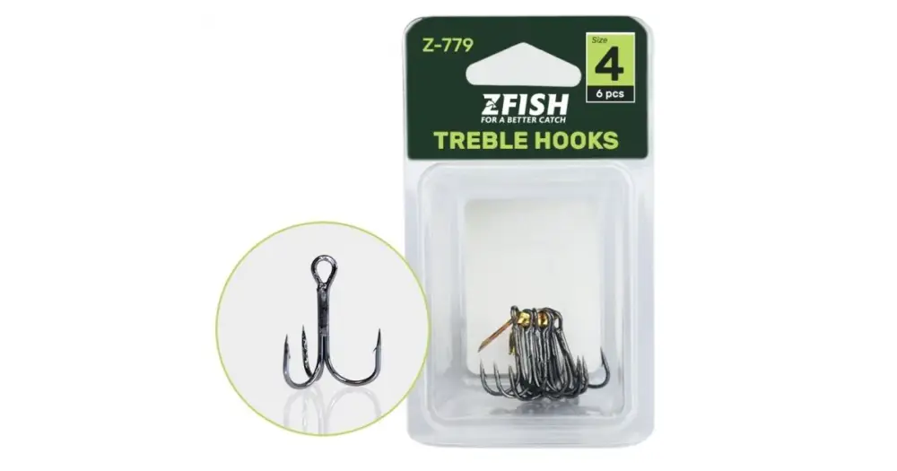 Originální Zfish Trojháčky Treble Hooks Z-779 - 1/0