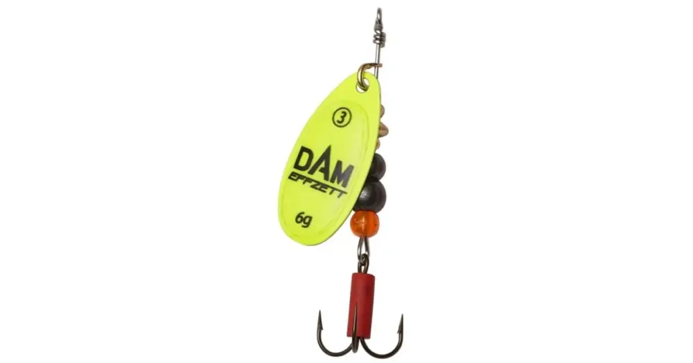 Tovární Cena Dam Třpytka Effzett Fluo Spinner Yellow - Velikost 6 Hmotnost 20 g
