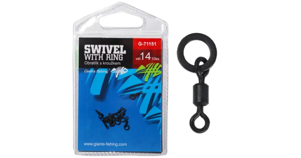 Finální Výprodej Giants Fishing Rychlovýměnný Obratlík S Kroužkem Swivel Whit Ring - Vel.14 / 10 ks