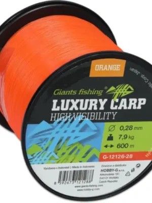 Zlevněný Giants Fishing Vlasec Luxury Carp High Visibility Orange - Průměr 0,30 mm / Nosnost 9,3 kg / Návin 1400 m