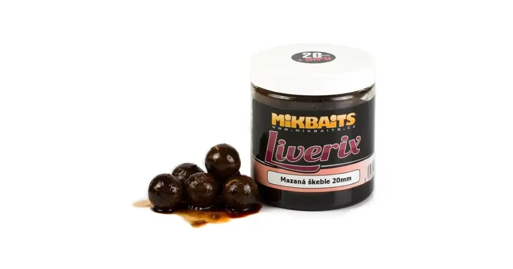 Mikbaits Boilies V Dipu LiveriX Mazaná Škeble 250 g Poslední Šance