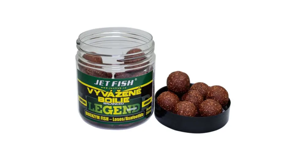 Jet Fish Vyvážené Boilie Legend Range Bioenzym Fish Losos Asa 250 ml - 24 mm Cenová Bomba