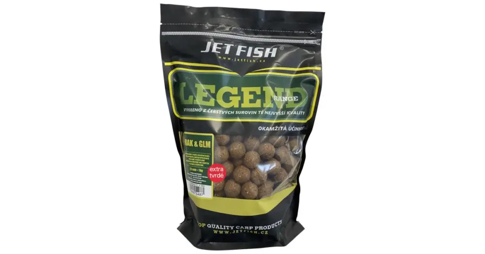 Akční Cena Jet Fish Extra Tvrdé Boilie Legend Range Rak GLM 250 g - 24 mm