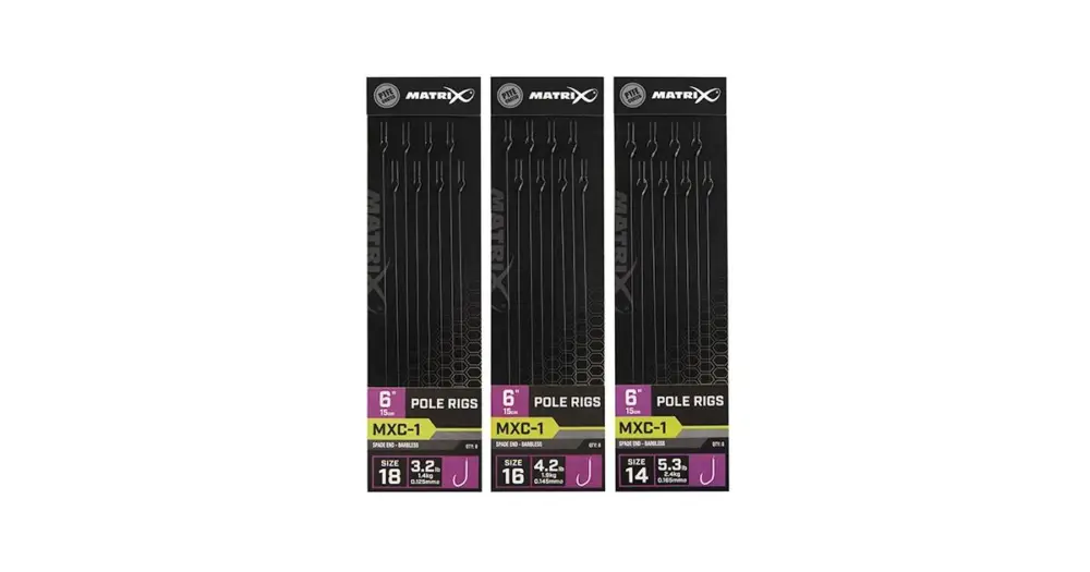 Matrix Návazec MXC-1 6” Pole Rigs - Velikost Háčku 18 Nosnost 1,4 kg Koupit Online