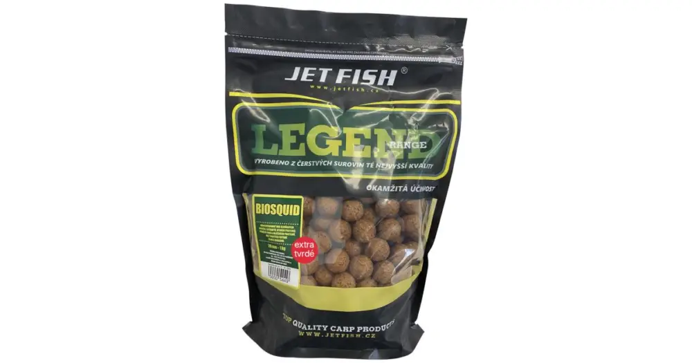 Sezónní Sleva Jet Fish Extra Tvrdé Boilie Legend Range Biosquid 250 g