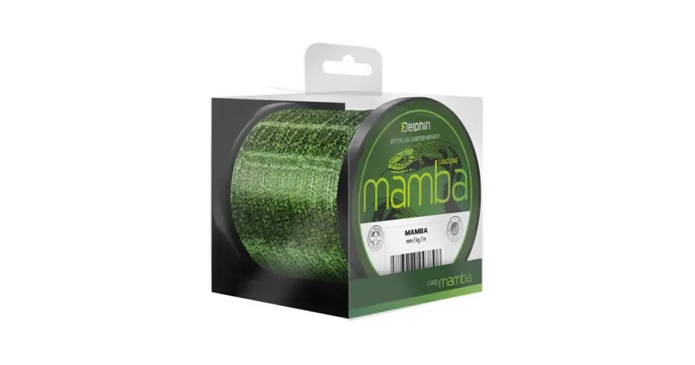 Delphin Vlasec Mamba Carp Kamufláž - Průměr 0,26 mm / Nosnost 11,4 lbs / Návin 300 m Časově Omezené
