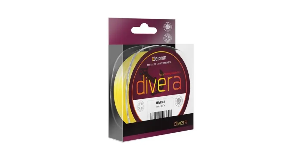 Aktuální Delphin Splétaná Šňůra Divera Feeder Žlutá 150 m - Průměr 0,08 mm / Nosnost 8 lb