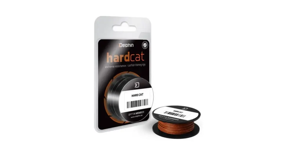 Aktuální Delphin Návazcová Sumcová Šňůra HARD CAT červeno-hnědá - 1,1 mm 100 kg 10 m