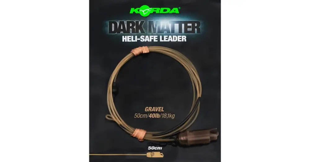 Super Cena Korda Koncová Montáž Dark Matter Leader Heli Safe 18,1 kg 50 cm - Gravel