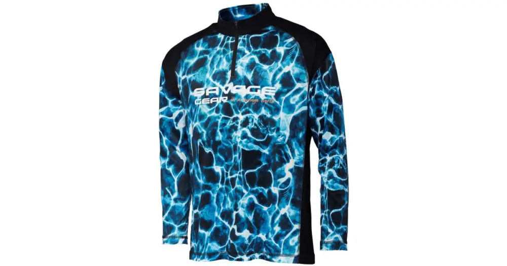 Savage Gear Tričko Marine UV Long Sleeve Tee Sea Blue - M Víkendová Akce