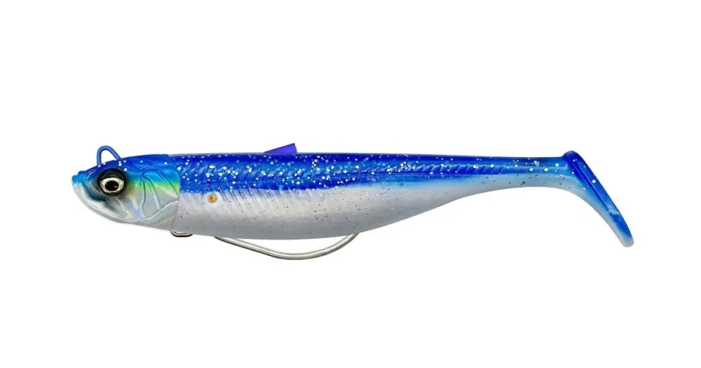 Aktuální Savage Gear Gumová Nástraha Minnow Weedless Blue Pearl Silver