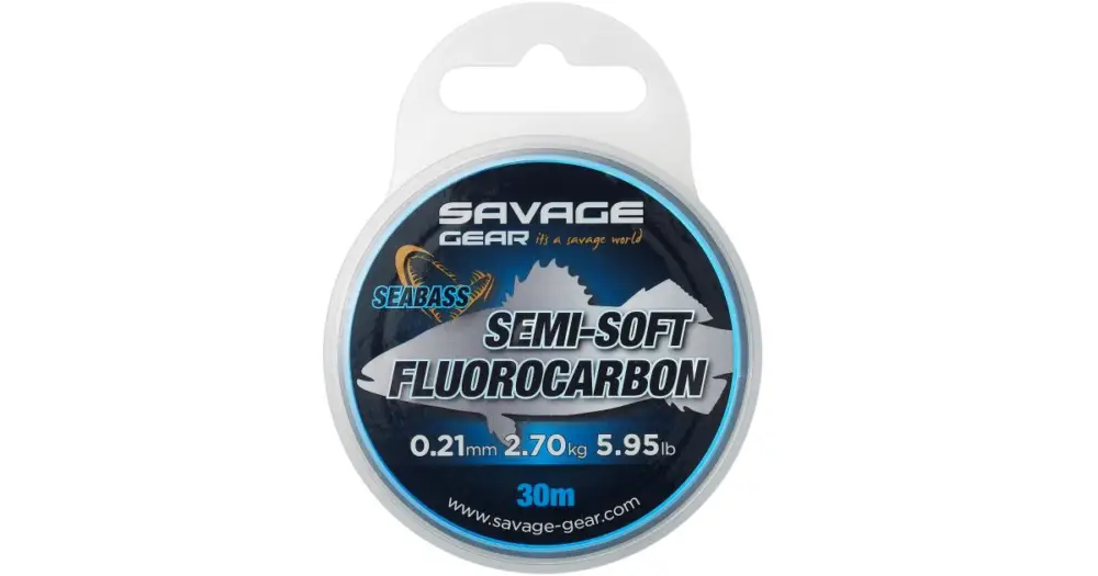 Výhodná Nabídka Savage Gear Fluorocarbon Semi Soft Seabass Clear 30 m - 0,35 mm 6,72 kg