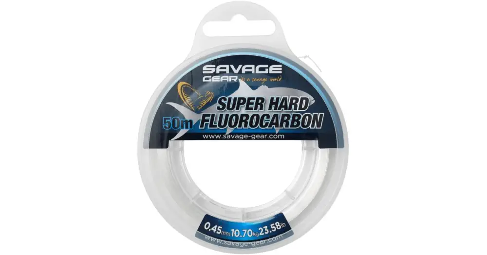 Nakupujte Hned Savage Gear Fluorocarbon Super Hard Clear - 50 m 0,45 mm 10,7 kg