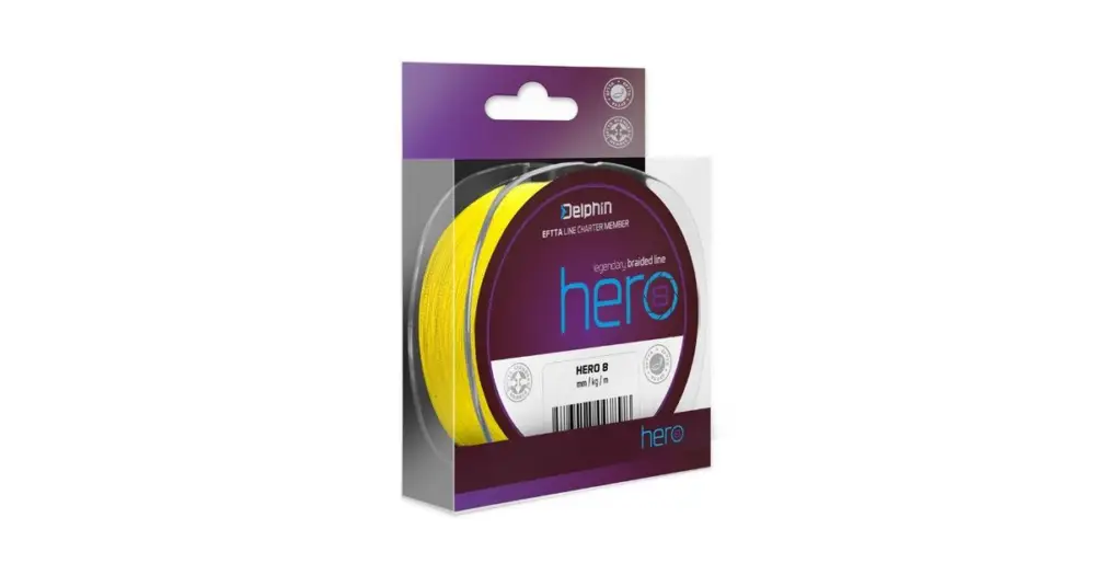 Výhodná Nabídka Delphin Splétaná Šňůra Hero 8 Fluo Žlutá 300 m - 0,12 mm 8,2 kg
