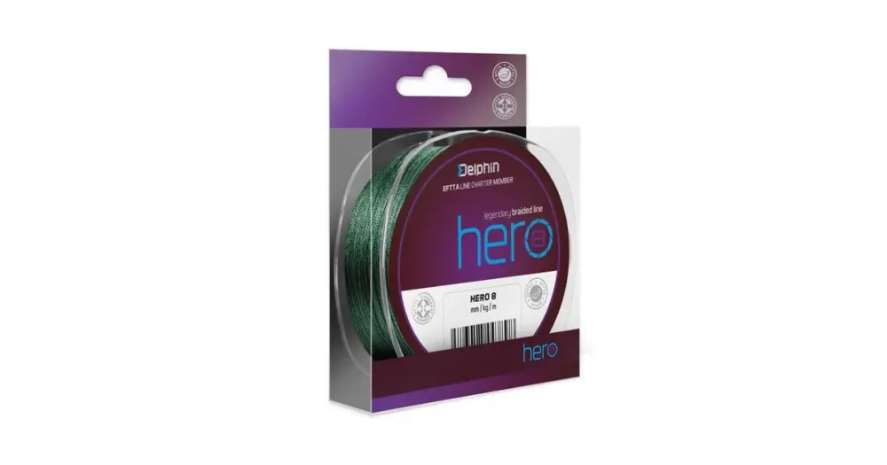 Oblíbený Delphin Splétaná Šňůra Hero 8 Zelená 117 m - 0,20 mm 14,1 kg