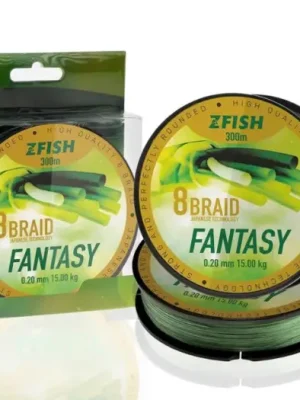 Zfish Splénaná Šňůra Fantasy 8 Braid 300 m - 0,20 mm 15 kg Rychlé Dodání