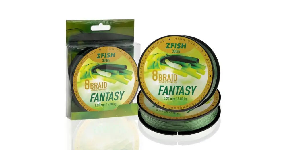 Zfish Splénaná Šňůra Fantasy 8 Braid 300 m - 0,20 mm 15 kg Rychlé Dodání