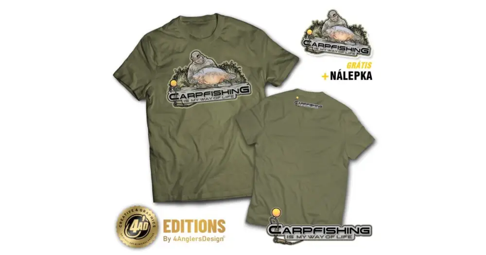Hit Sezóny 4ANGLERSDESIGN Tričko Carpfishing Is My Way Of Life - M