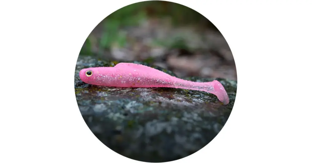Akce RedBass Gumová Nástraha Ripper Kicker Pink G UV - S 70 mm