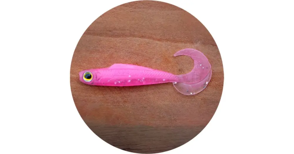 RedBass Gumová Nástraha Twister Kixter Pink G Glow UV - XS 45 mm Bezpečná Platba