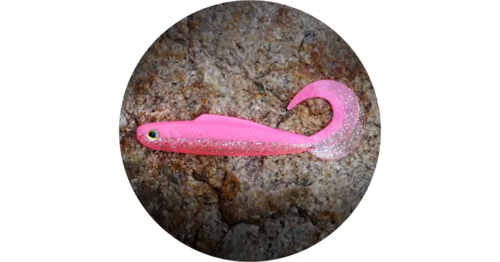 RedBass Gumová Nástraha Twister Kixter Pink G UV Akční Cena