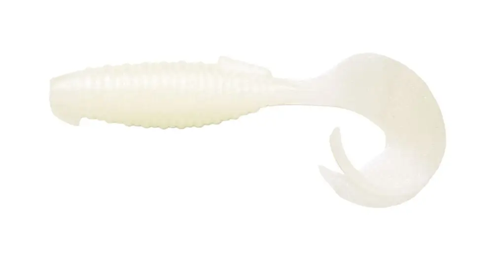 Keitech Gumová Nástraha Flapper Grub Silver Pearl Glow - 4" 10,2 cm 6,5 g 7 ks Doprava Zdarma