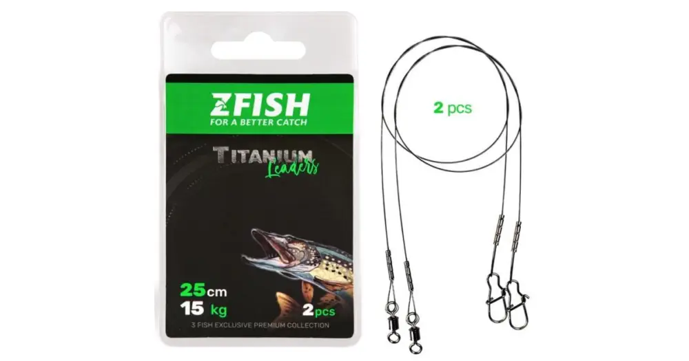 Zfish Lanko Titanium Leader 2 ks - 25 cm 15 kg Výprodej