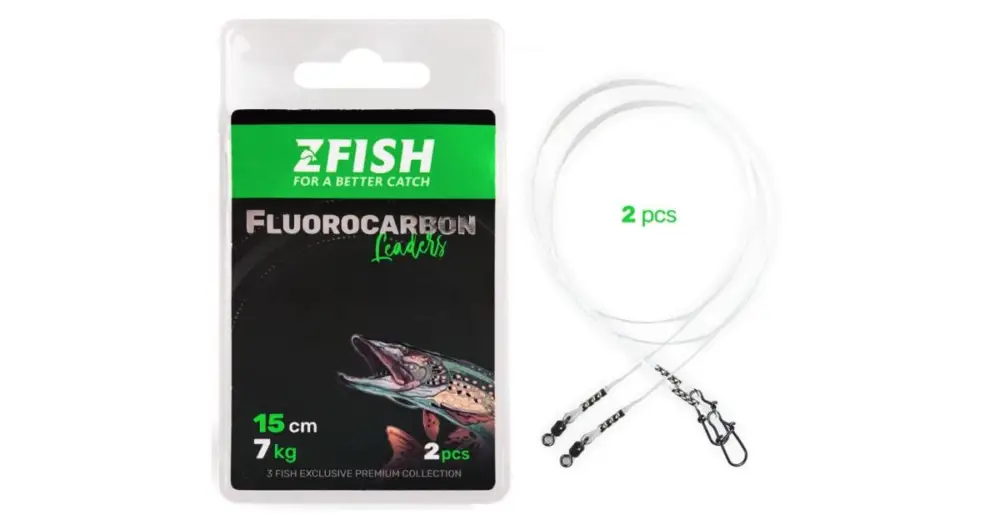 Hit Sezóny Zfish Lanko Fluorocarbon Leader 2 ks - 20 cm 12 kg