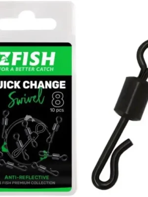 Zfish Obratlík Quick Change Swivel Matt 10 ks - Velikost 10 Nosnost 22 kg Oblíbený