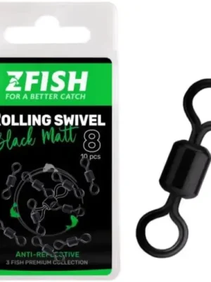 Zfish Obratlík Rolling Swivel Black Matt Vel 8 Nosnost 28 kg Expresní Doručení