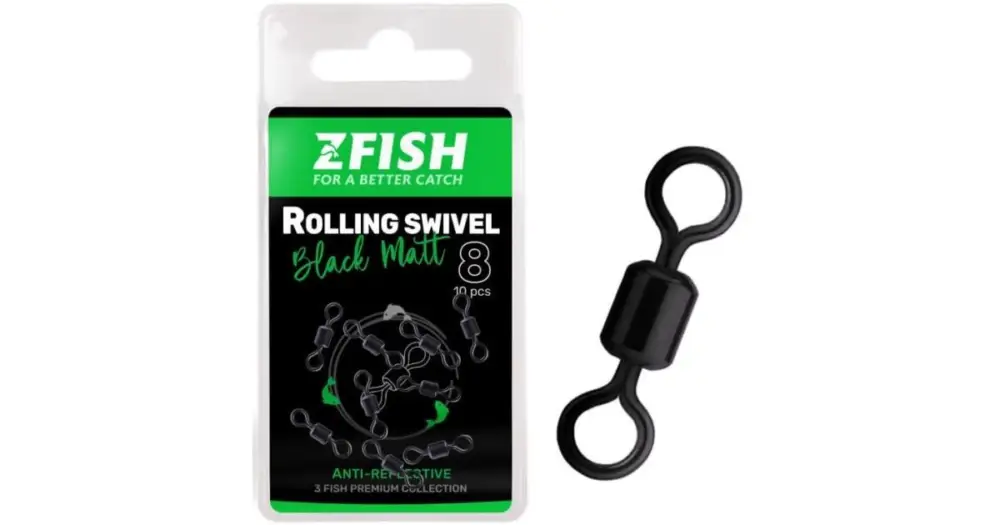 Zfish Obratlík Rolling Swivel Black Matt Vel 8 Nosnost 28 kg Expresní Doručení