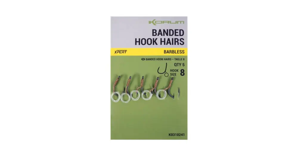 Přímo Od Výrobce Korum Háček s Gumičkou Banded Hook Hairs Barbless