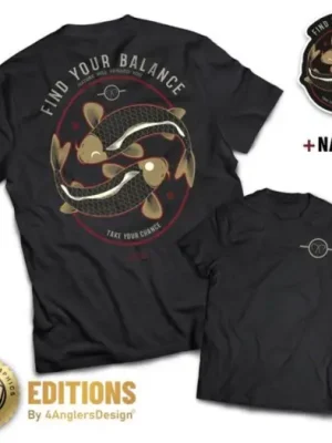4ANGLERSDESIGN Tričko Find Your Balance Nejlepší Volba