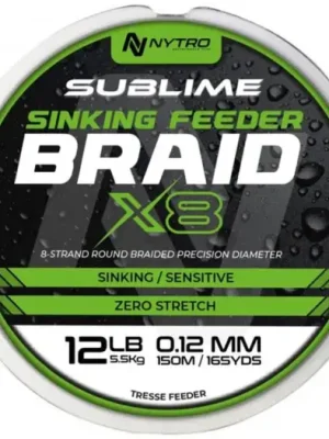 Akční Nabídka Nytro Šňůra Sublime X8 Sinking Feeder Braid 150 m - 0,08 mm 4,1 kg