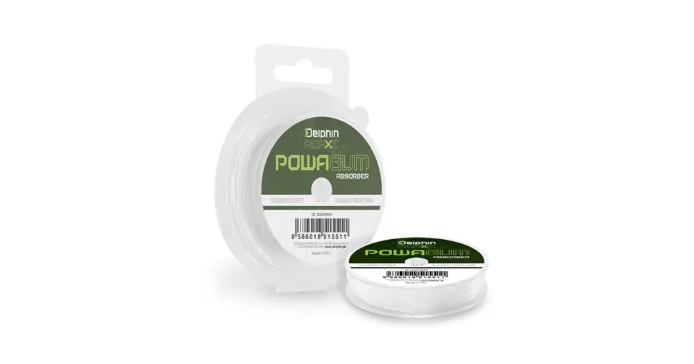 Delphin Powa GUM Absorber REAXE Čirá 10 m - 0,6 mm 4 kg Rychlé Dodání
