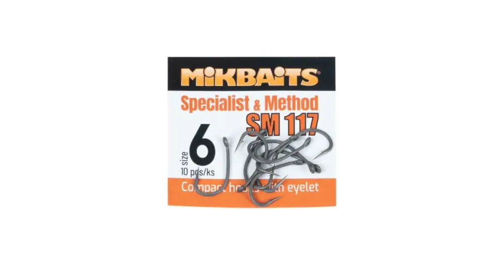 Mikbaits Háčky Specialits & Method SM 117 Hook 10 ks - 8 Vysoce Kvalitní