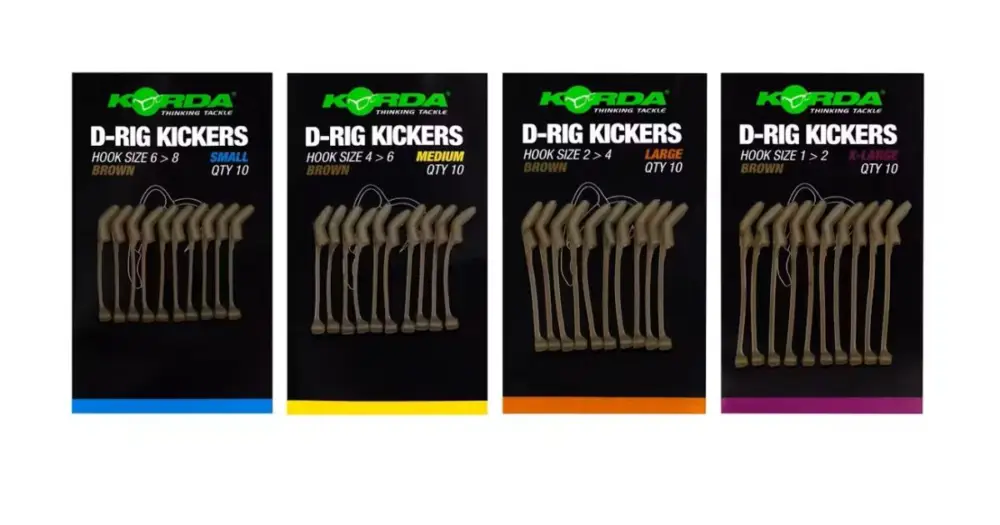 Korda Rovnátka Kickers D Rig Brown 10 ks - Velikost L Oblíbený