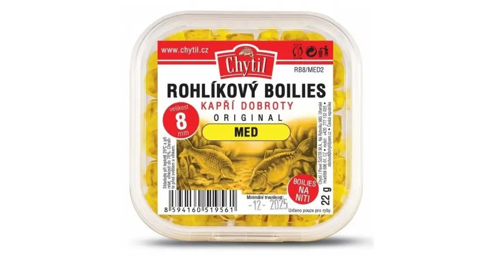 Chytil Rohlíkový Boilies 8 mm 22 g - Med Vysoce Kvalitní