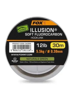 Akční Nabídka Fox Fluorocarbon Edges Illusion Soft Hooklink Naturals Green 30 m - 0,30 mm 5,5 kg