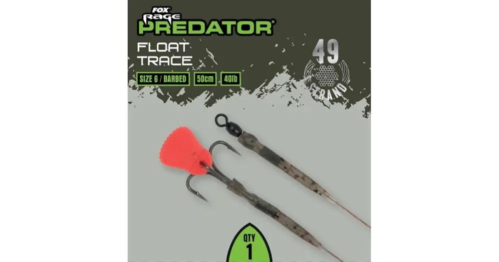 Nejlepší Cena Fox Rage Predator Návazec Float Trace 52 cm 40 lb - Velikost 6