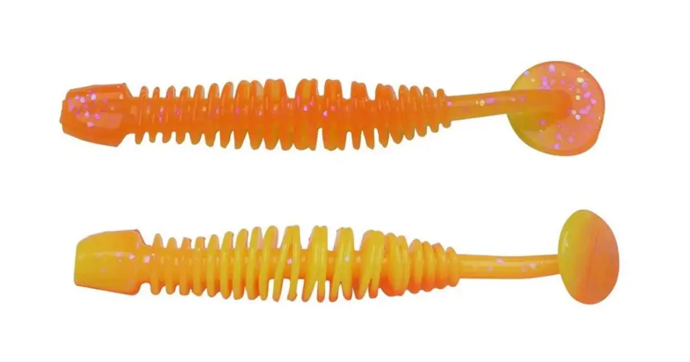 Vysoce Kvalitní Berkley Gumová Nástraha Powerbait Power Leech Fluo Orange Sunshine Yellow - 5 cm 12 ks