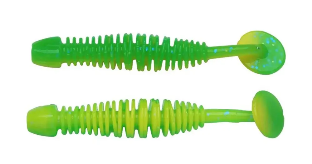 Cenová Bomba Berkley Gumová Nástraha Powerbait Power Leech Spring Green Sunshine Yellow - 6 cm 10 ks